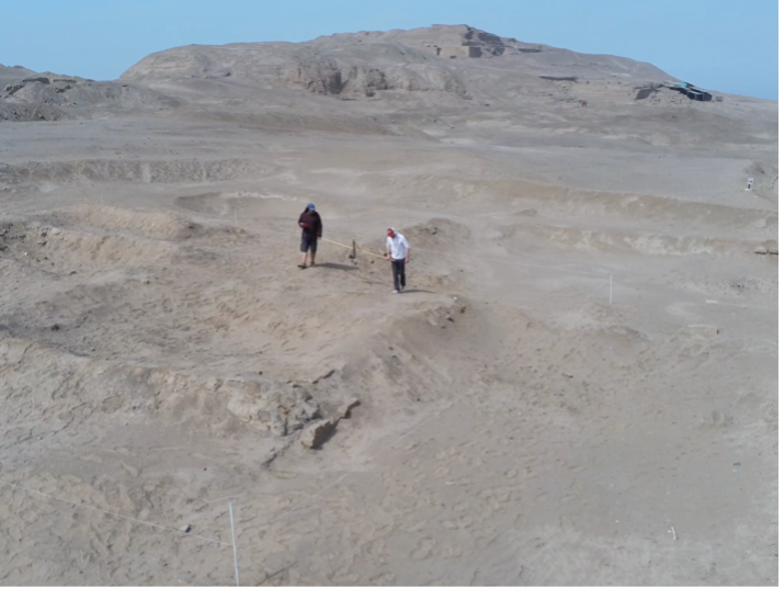 Pachacmac - Aerial-GPR test on the B15