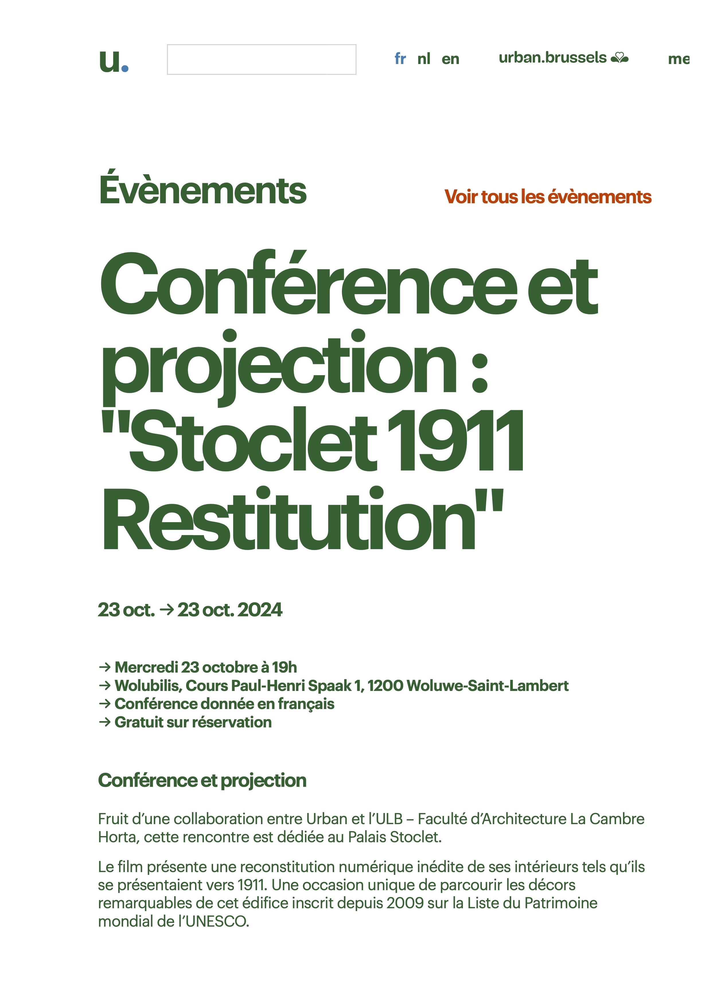 2024 Stoclet Conference Wolubilis Stoclet 1911 Restitution