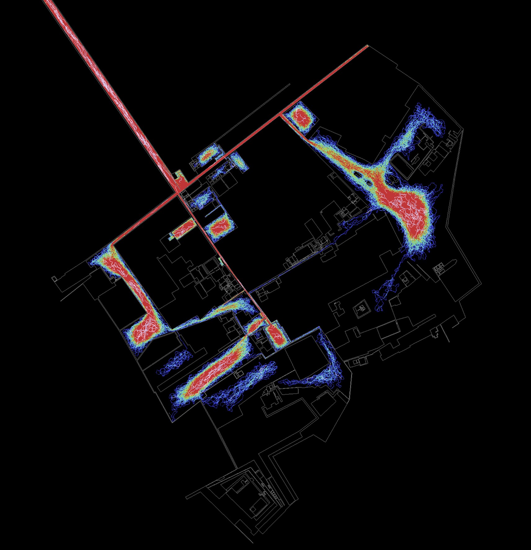 Crowd movement generation test. Image: Mathieu Jonckheere.